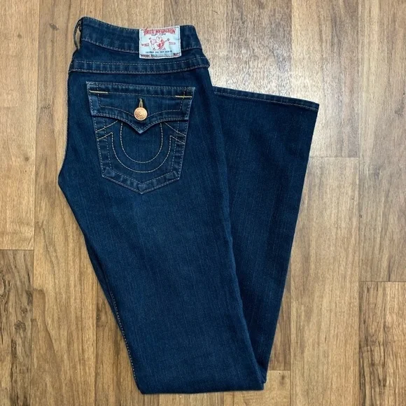 True Religion Billy Skinny Dark Denim Jeans 27 - Picture 1 of 9